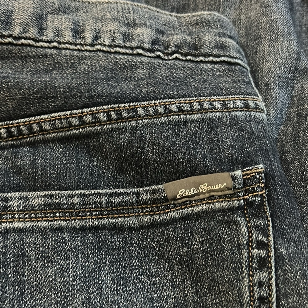 EDDIE BAUER Boyfriend Relaxed Buffalo Flannel Lined Jeans 8 - Picture 7 of 9